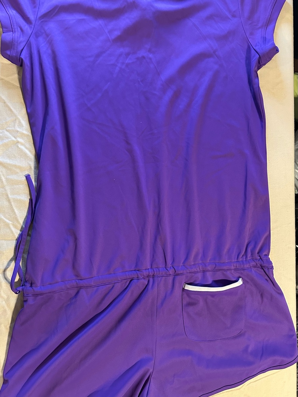 adidas Purple Polo Dress with Multicolor Side Stripes - Picture 4 of 5